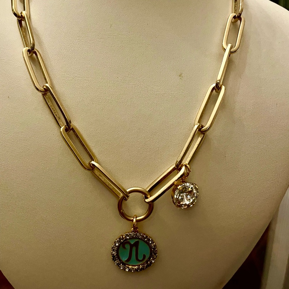 TOVA STATEMENT MONOGRAM NECKLACE
